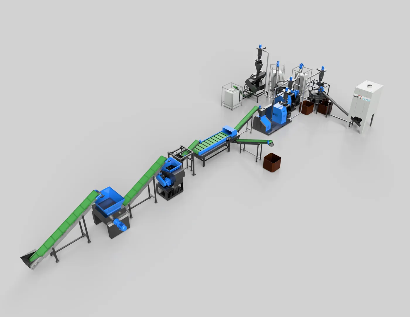 Rendering of the solar panel recycling plant